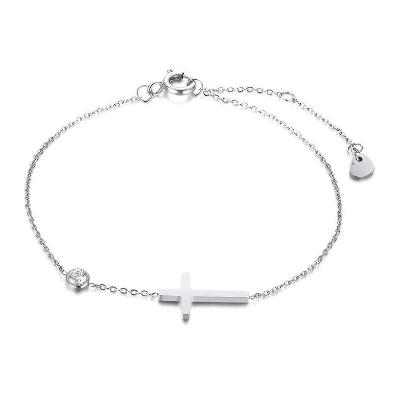 Diamante Cross Bracelet