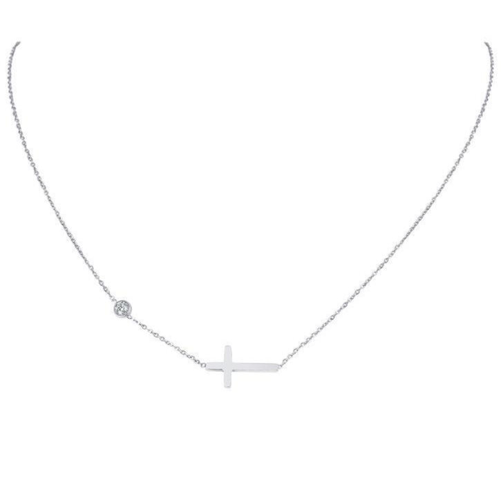 Diamante Cross Necklace
