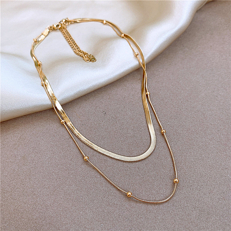Snake and Ball Duo Necklace