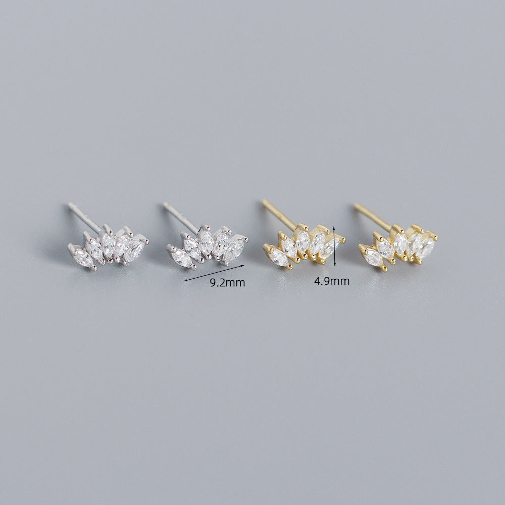 Quinary Studs in Sterling Silver