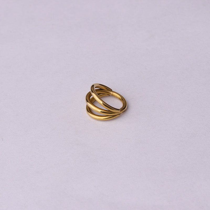 Triple | Stainless Steel Clicker Ring