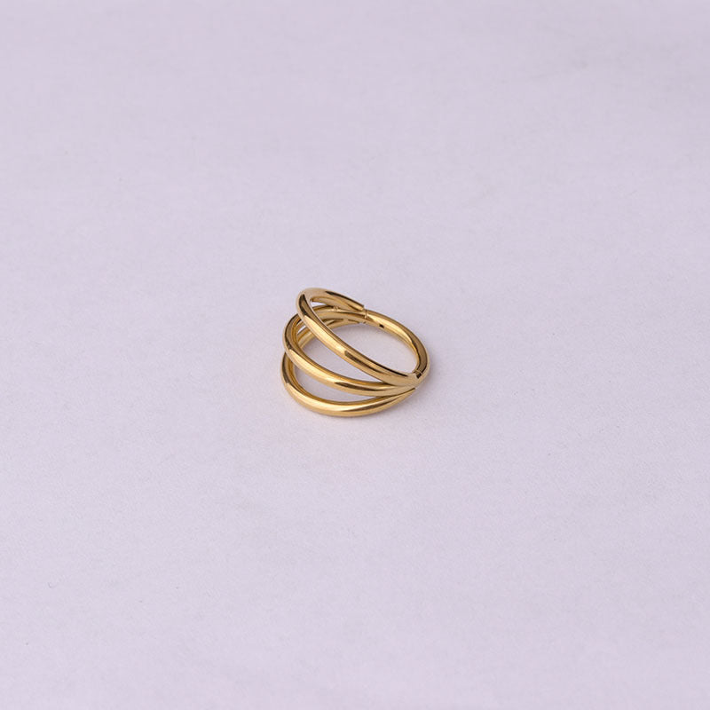 Triple | Stainless Steel Clicker Ring