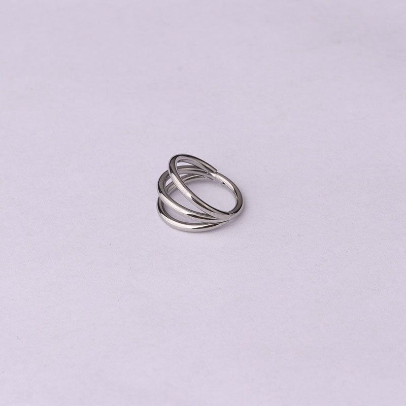 Triple | Stainless Steel Clicker Ring
