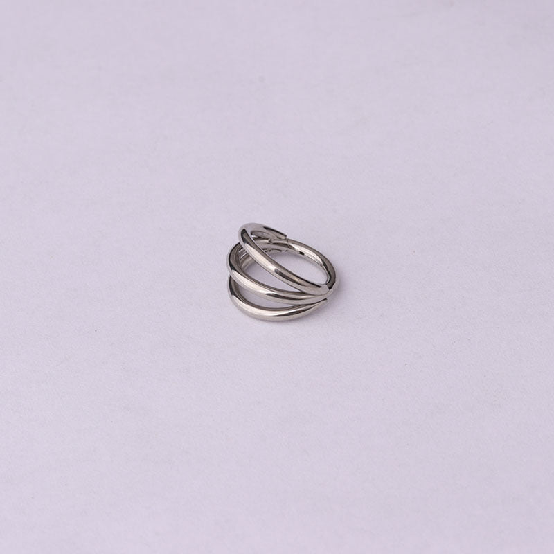 Triple | Stainless Steel Clicker Ring