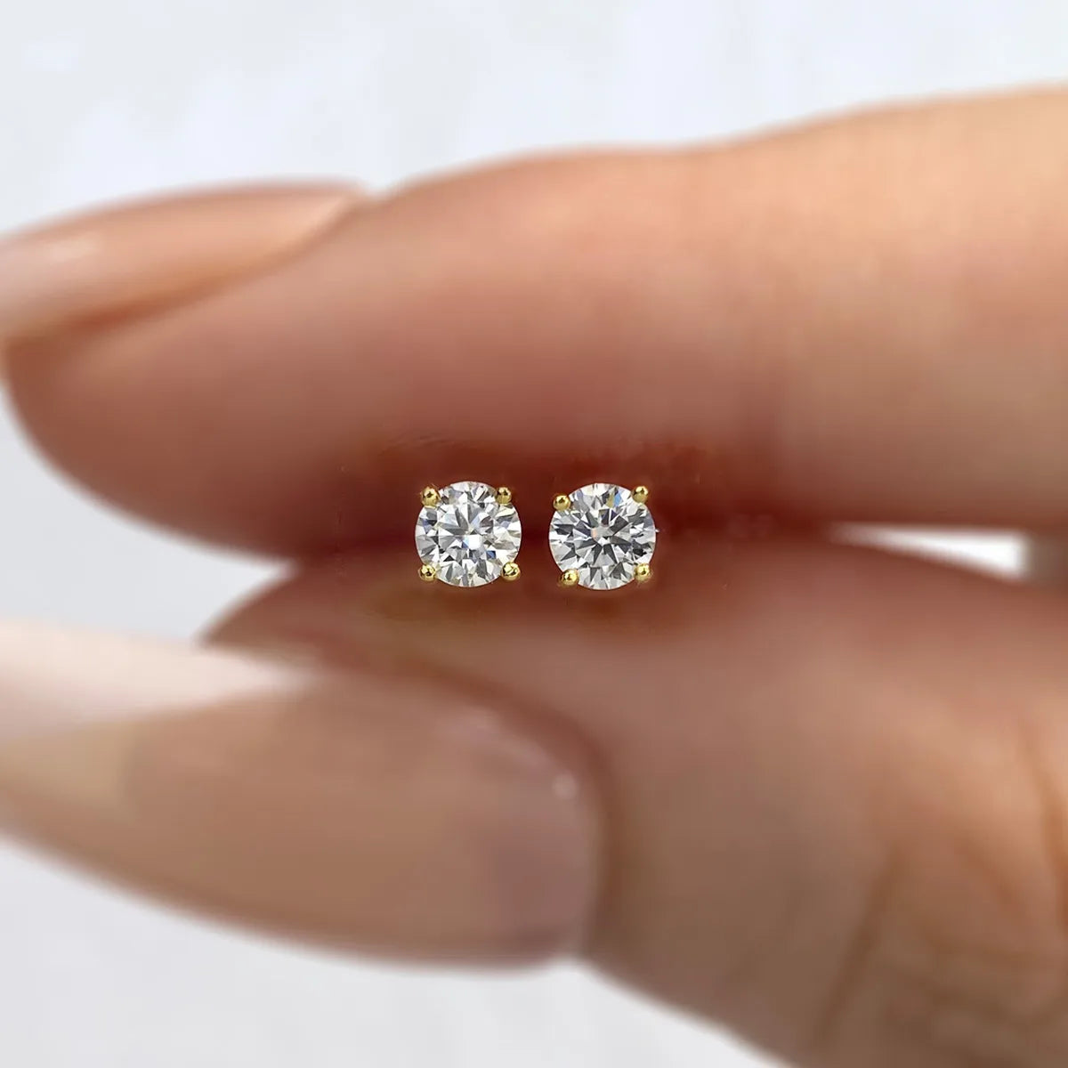 0.3ct Four Prong Moissanite Studs