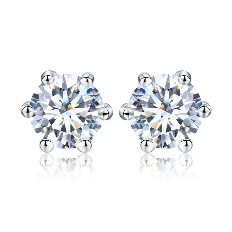0.3ct Six Prong Moissanite Studs