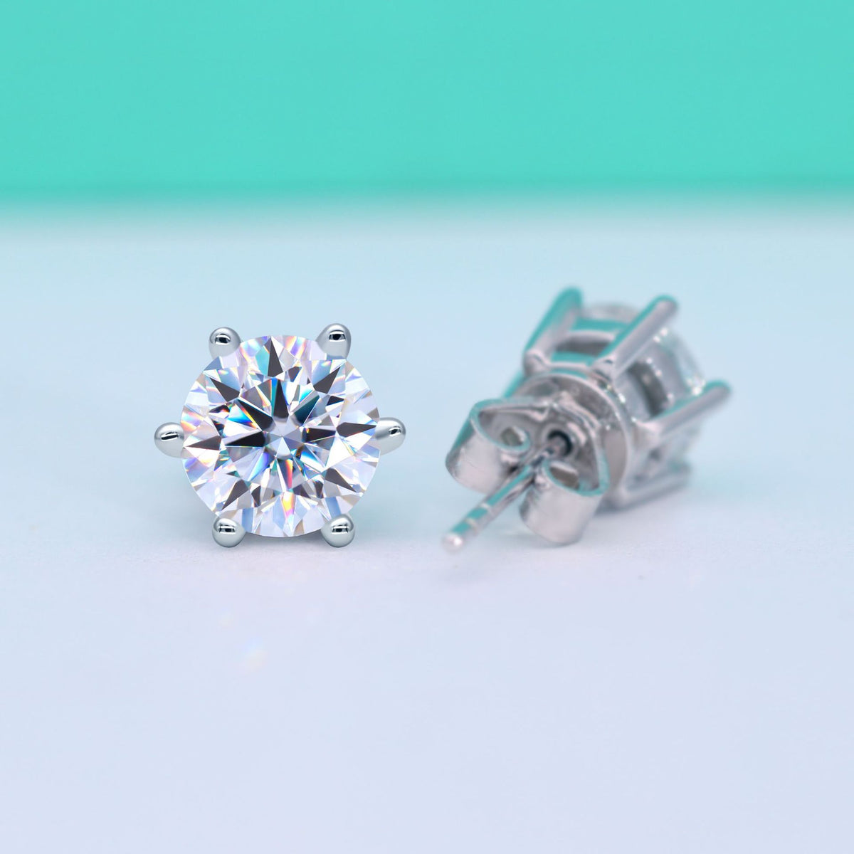 0.5ct Six Prong Moissanite Studs