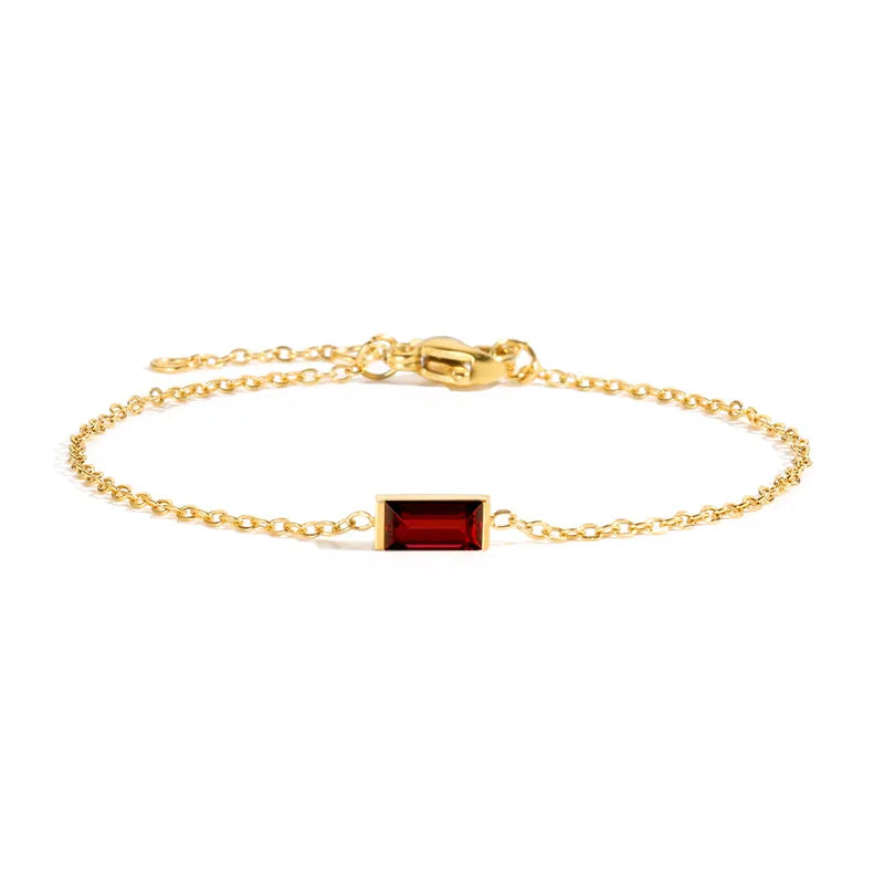 Birthstone Baguette Bracelet
