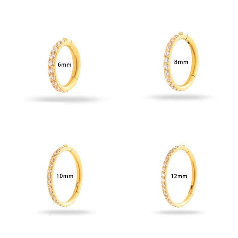 1mm CZ | Stainless Steel Seamless Clicker Ring 18G Gauge