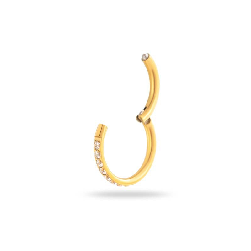 1.2mm CZ | Stainless Steel Seamless Clicker Ring 16G Gauge