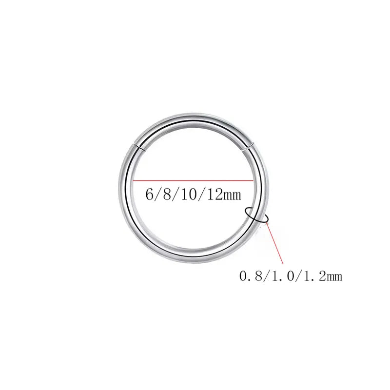 1.2mm | Stainless Steel Seamless Clicker Ring 16G Gauge