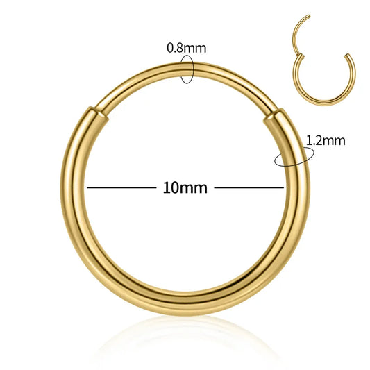 10mm Luxe | Stainless Steel Clicker Ring