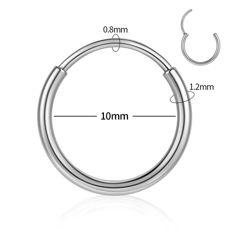 10mm Luxe | Stainless Steel Clicker Ring