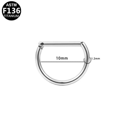 10mm Straight Bar | G23 Titanium Clicker Ring