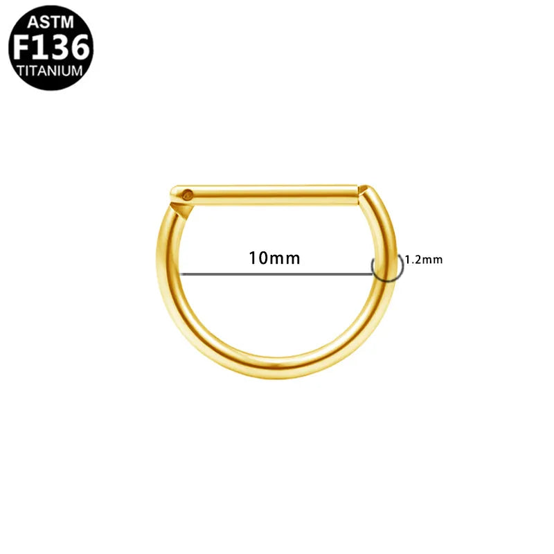 10mm Straight Bar | G23 Titanium Clicker Ring