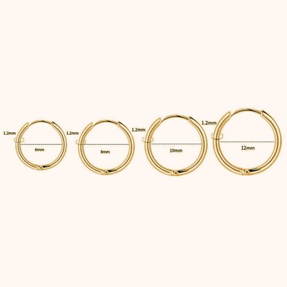 Gold Super Skinny Stainless Steel Sleepers