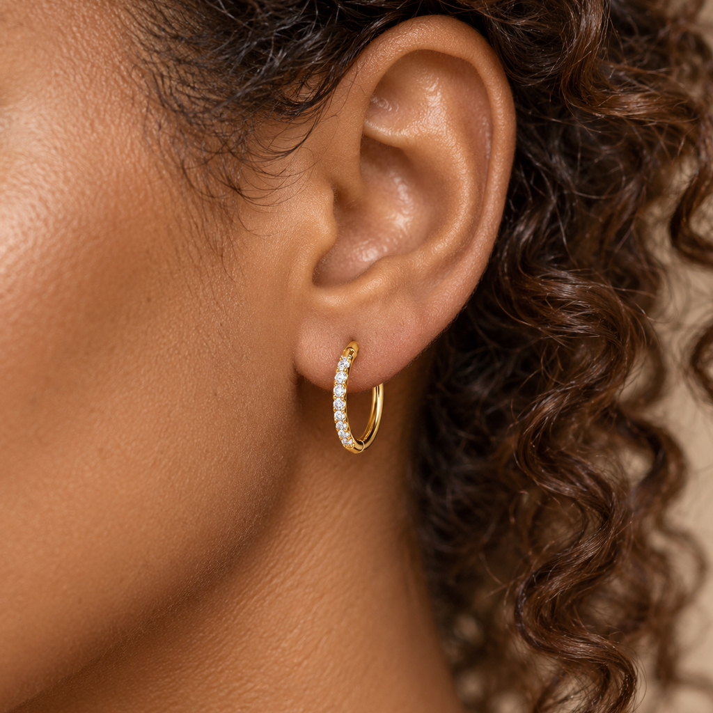 Pavé Small Hoops
