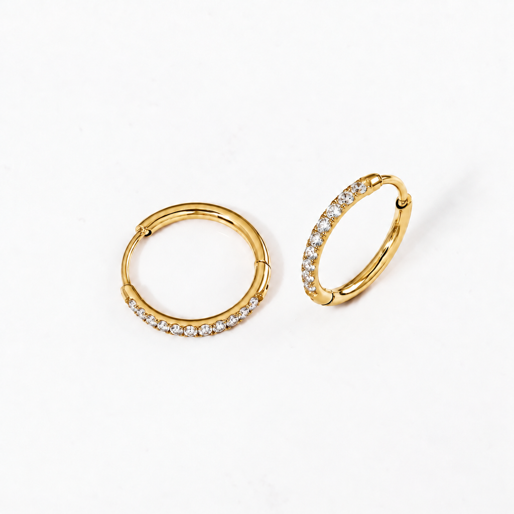 Pavé Small Hoops