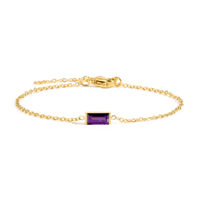 Birthstone Baguette Bracelet