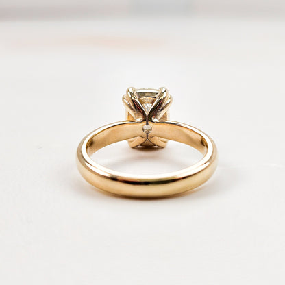 Elongated Cushion Cut Solitaire Ring