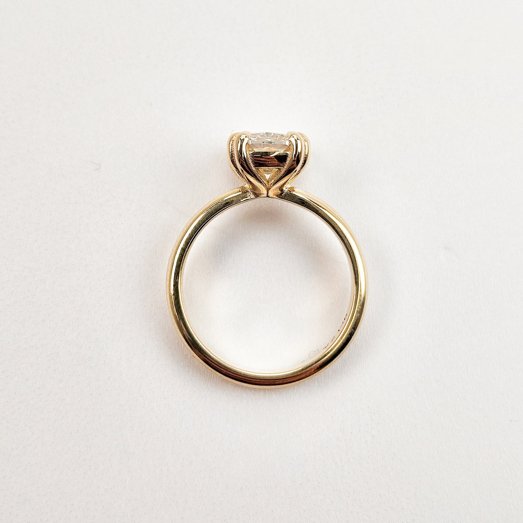 Elongated Cushion Cut Solitaire Ring