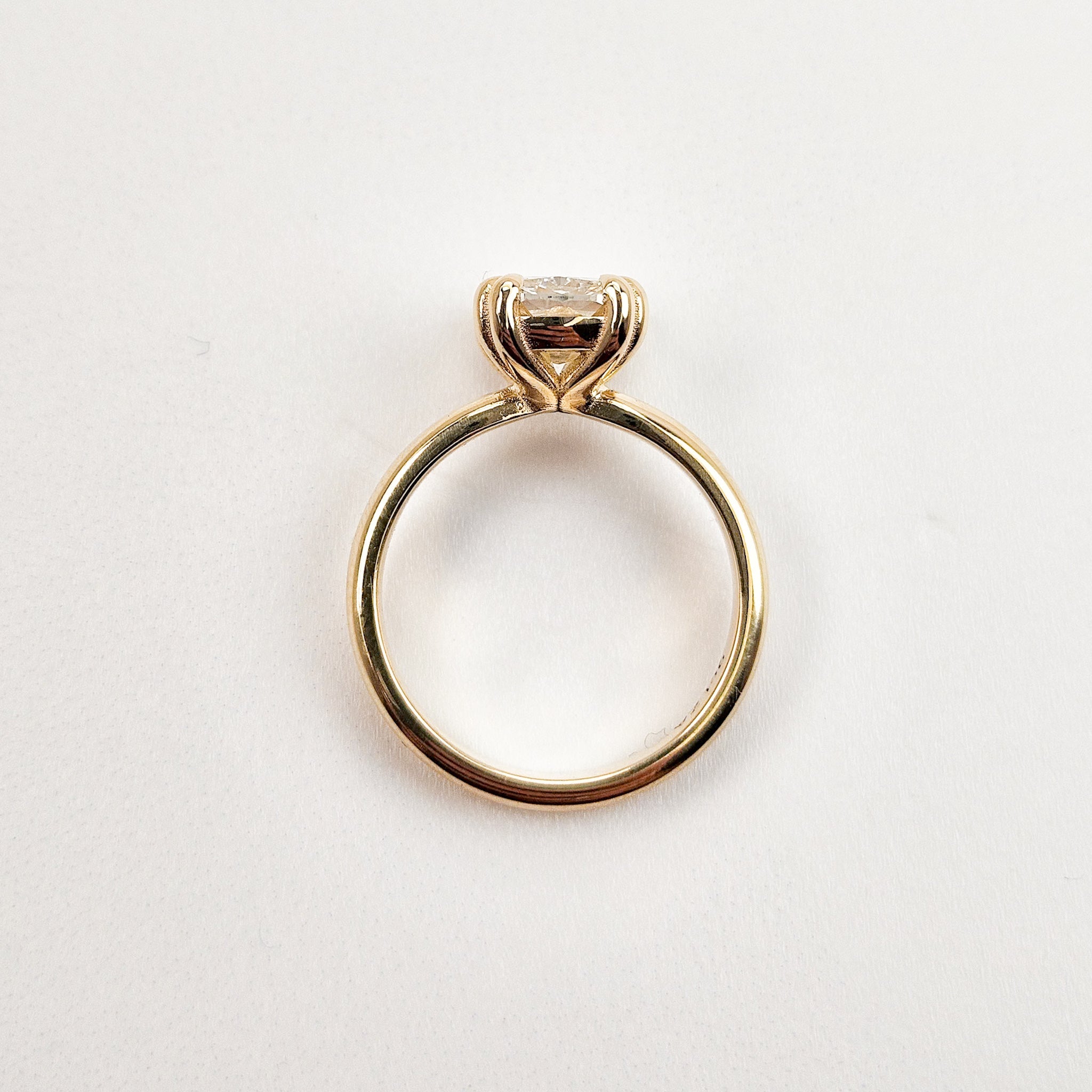 Elongated Cushion Cut Solitaire Ring
