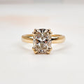 Elongated Cushion Cut Solitaire Ring