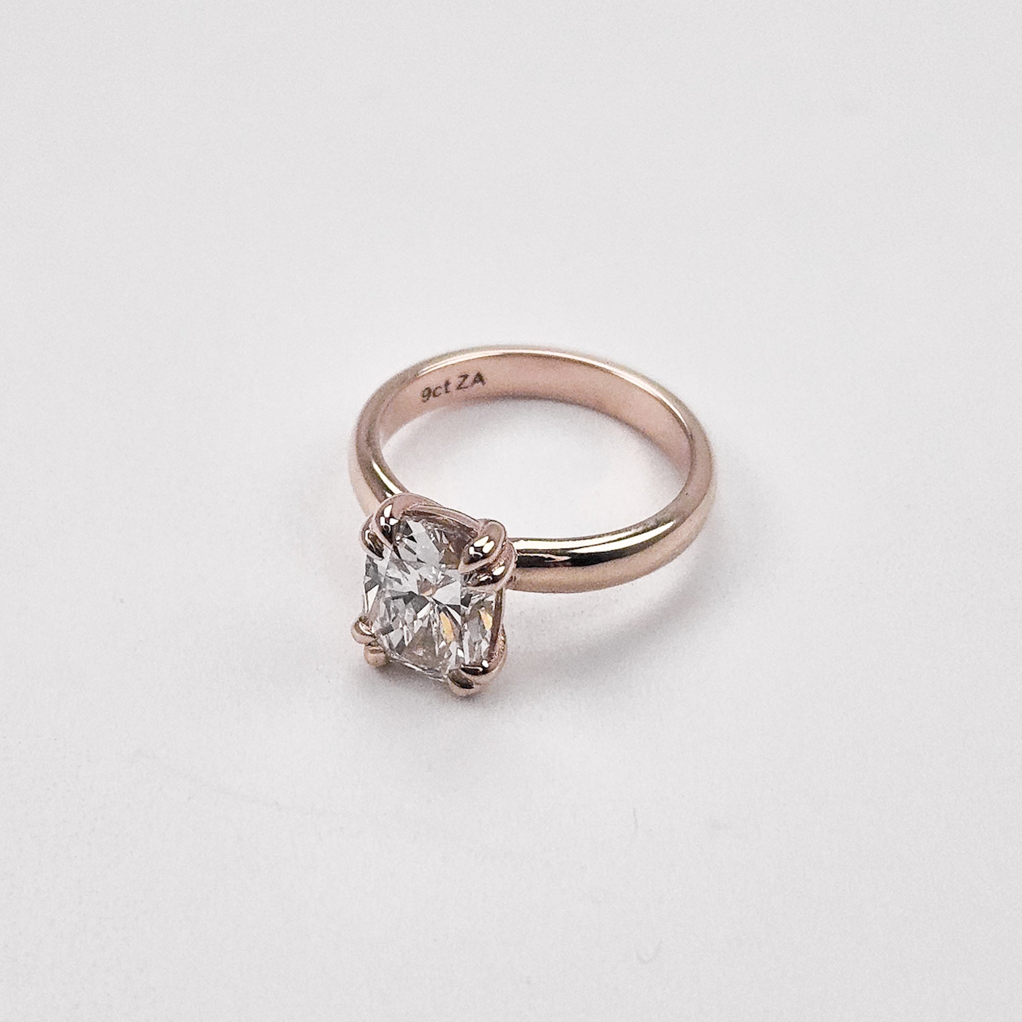 Elongated Cushion Cut Solitaire Ring
