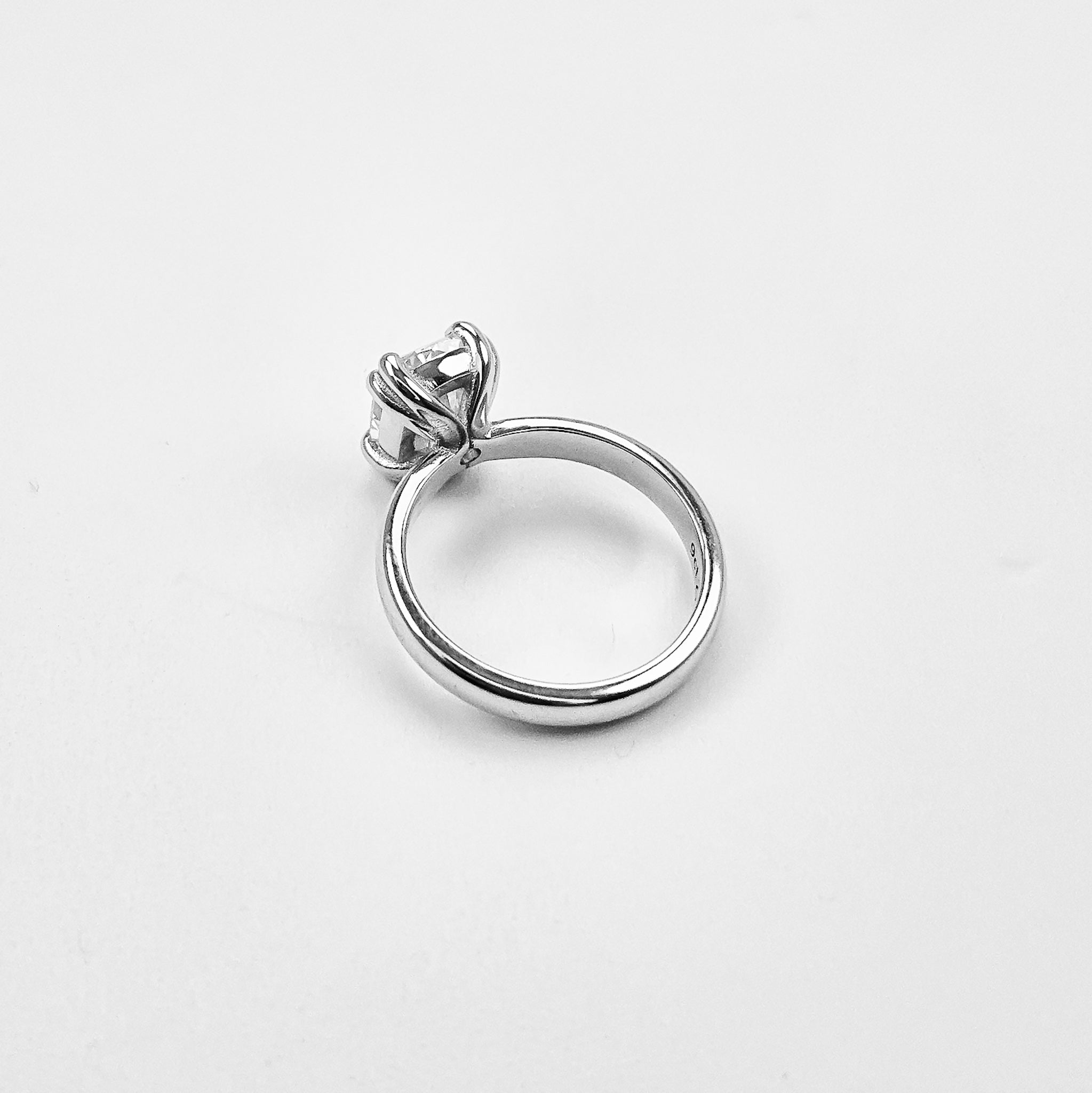 Elongated Cushion Cut Solitaire Ring