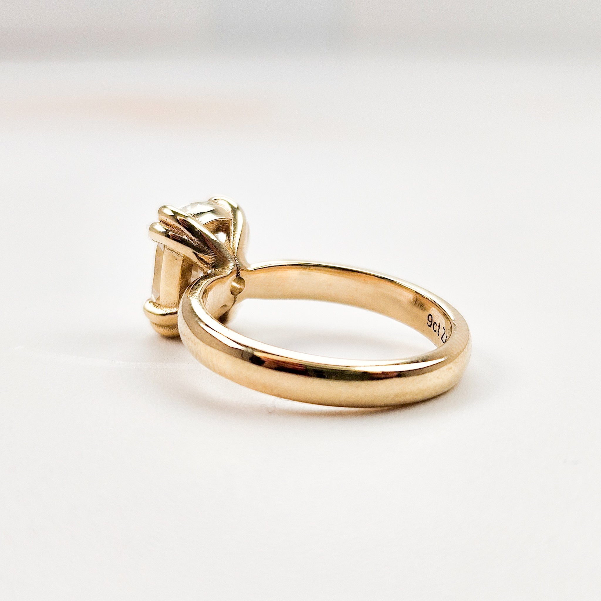 Elongated Cushion Cut Solitaire Ring