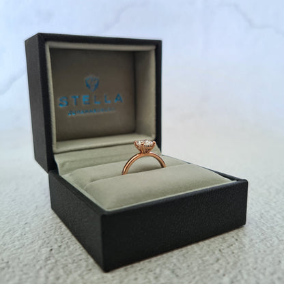 Minimalist Round Solitaire Moissanite Ring