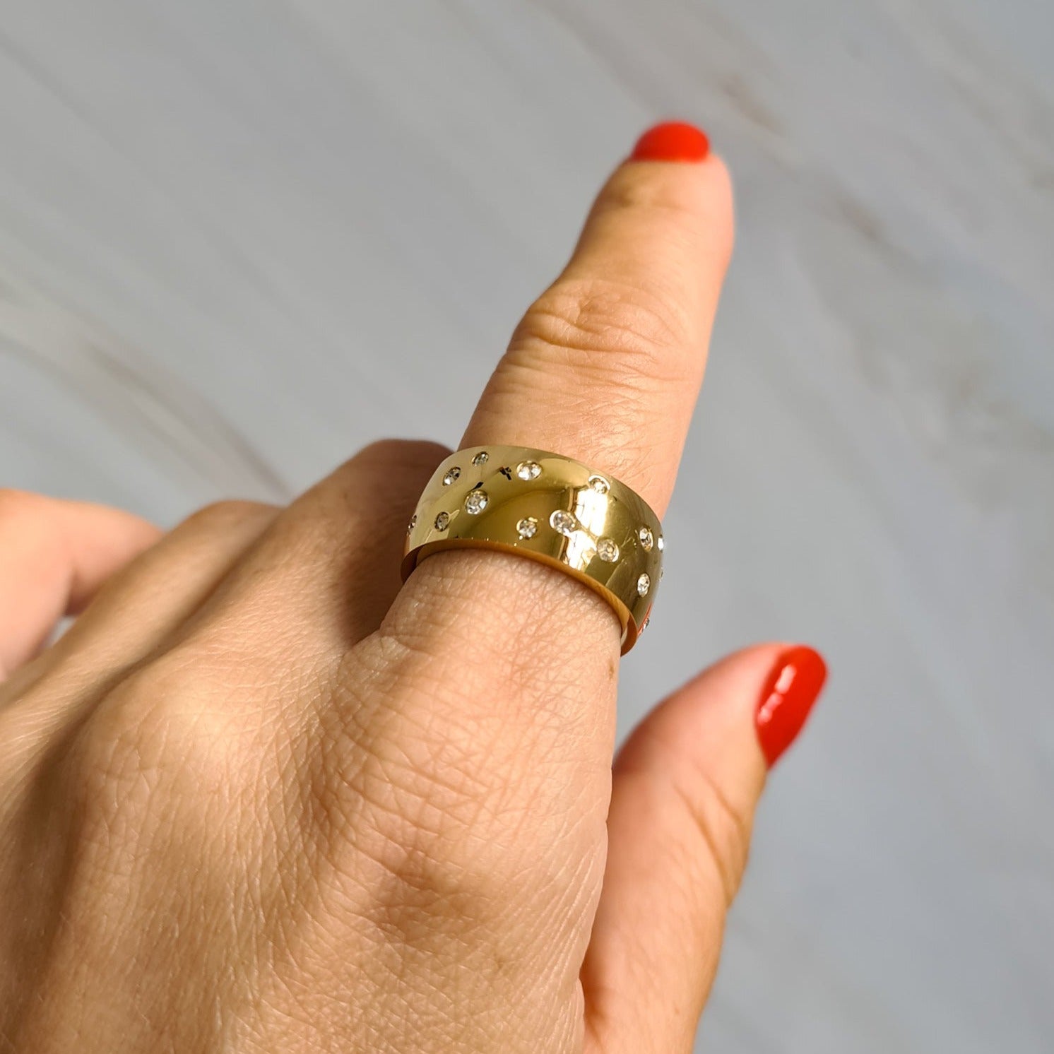 Starry Night Cigar Band Ring
