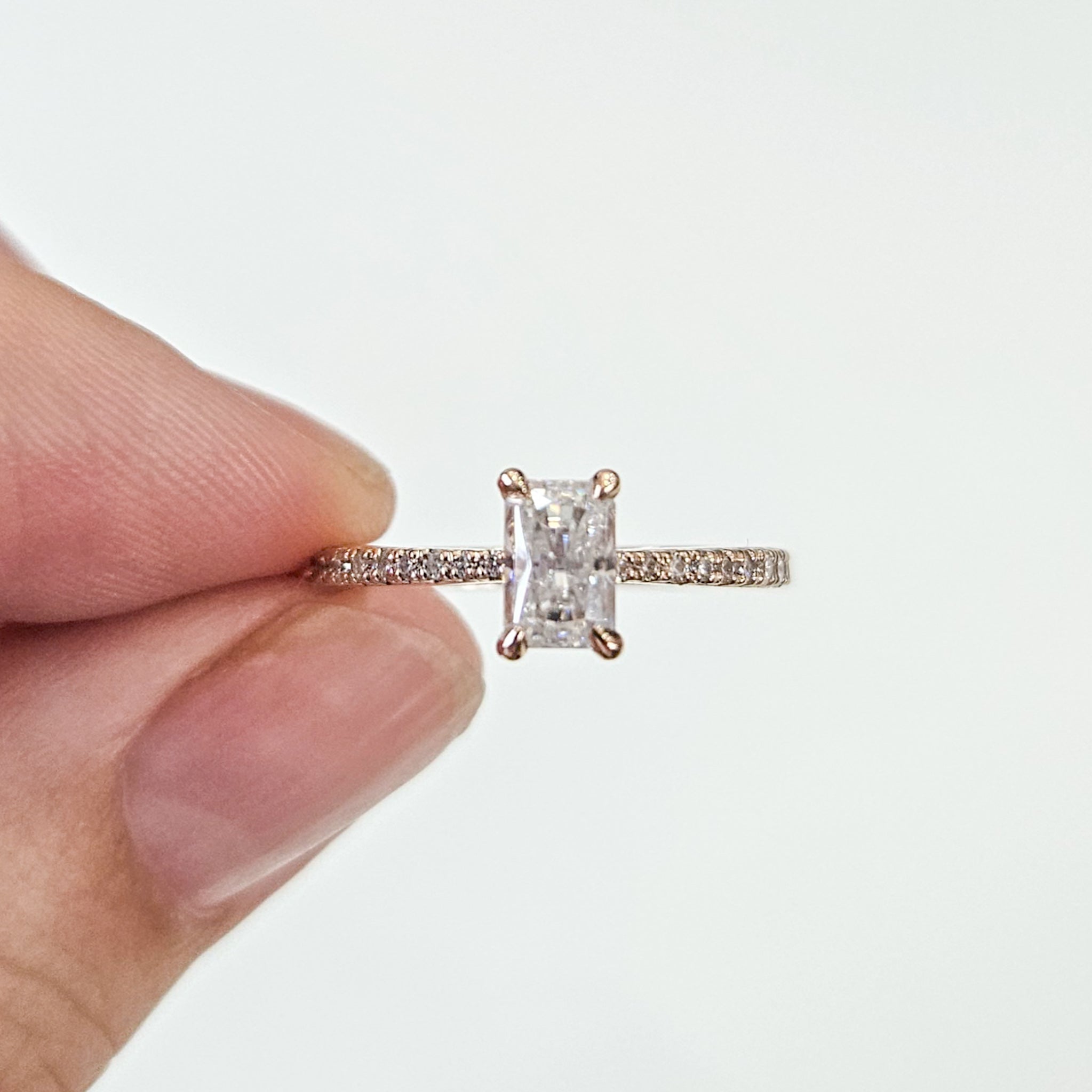 Petite Radiant Cut Micropave Ring