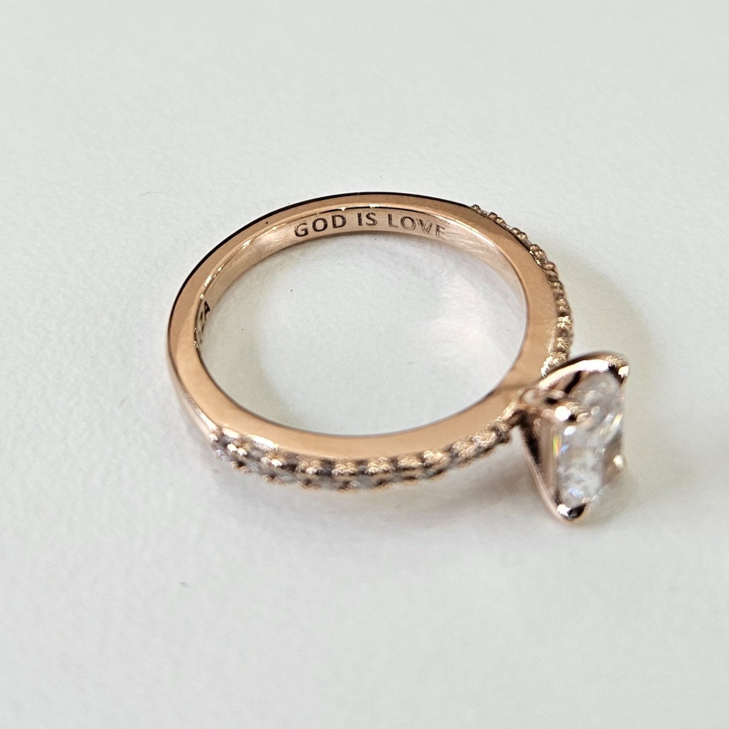 Petite Radiant Cut Micropave Ring