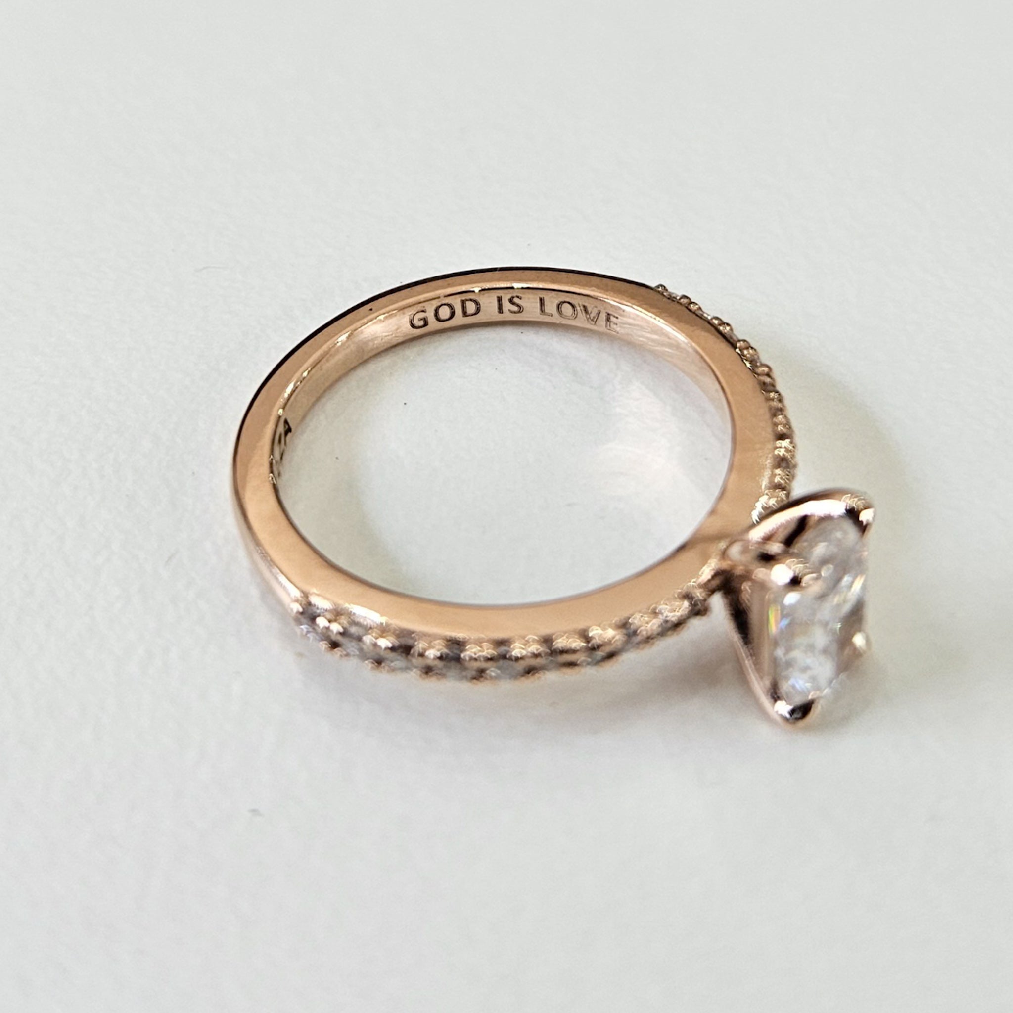 Petite Radiant Cut Micropave Ring
