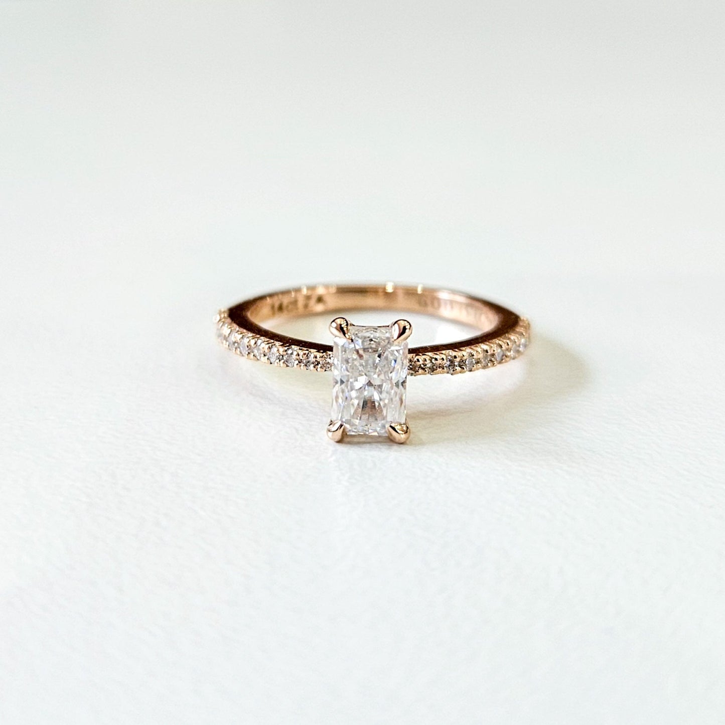 Petite Radiant Cut Micropave Ring