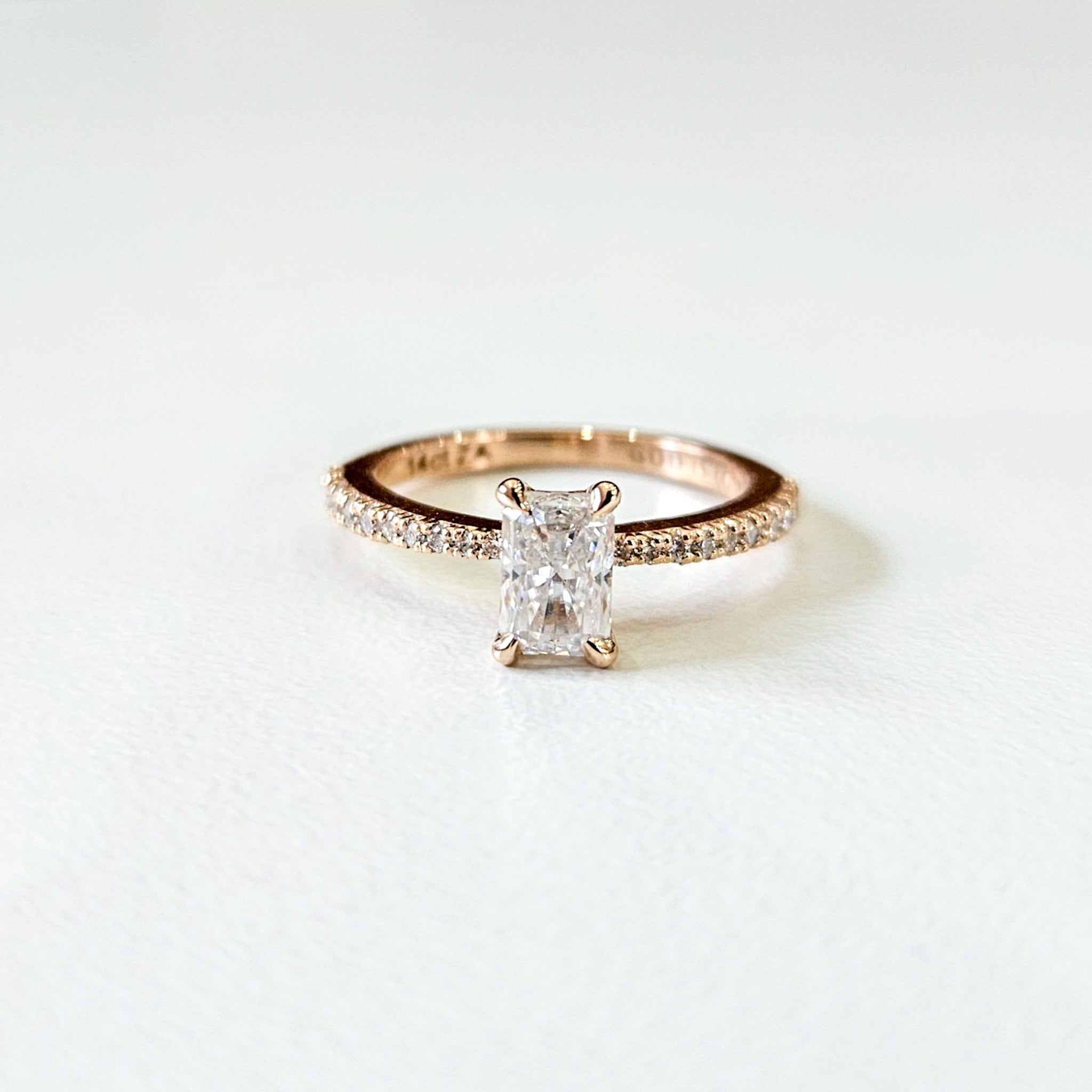 Petite Radiant Cut Micropave Ring