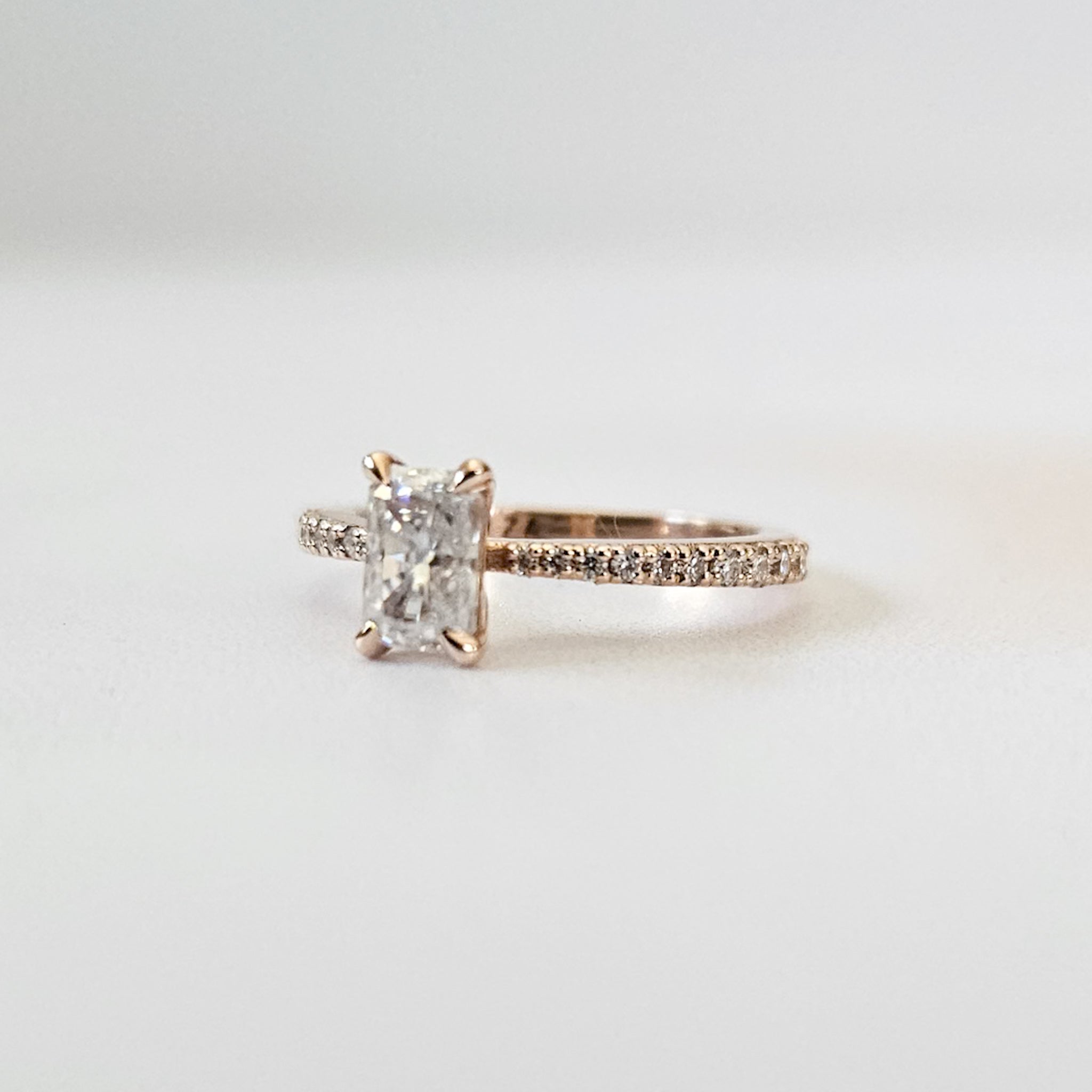Petite Radiant Cut Micropave Ring