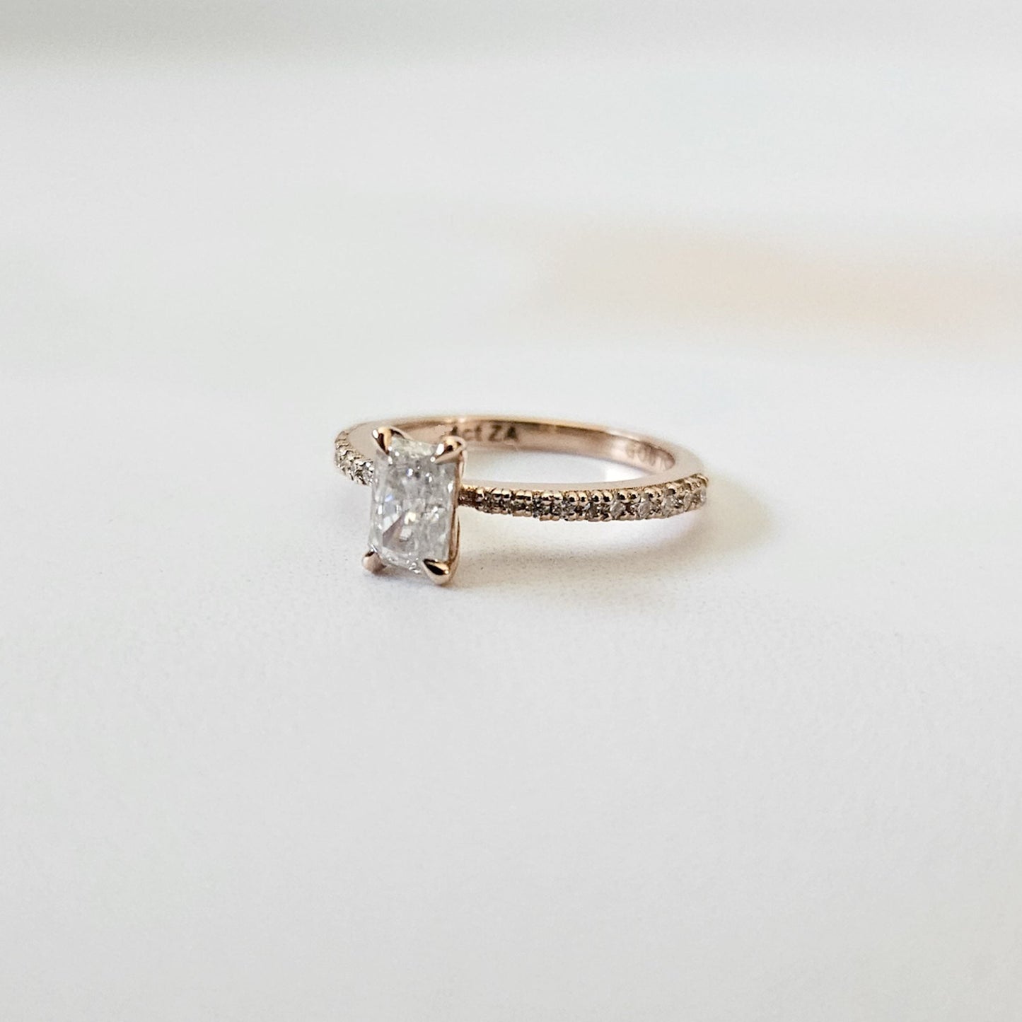 Petite Radiant Cut Micropave Ring