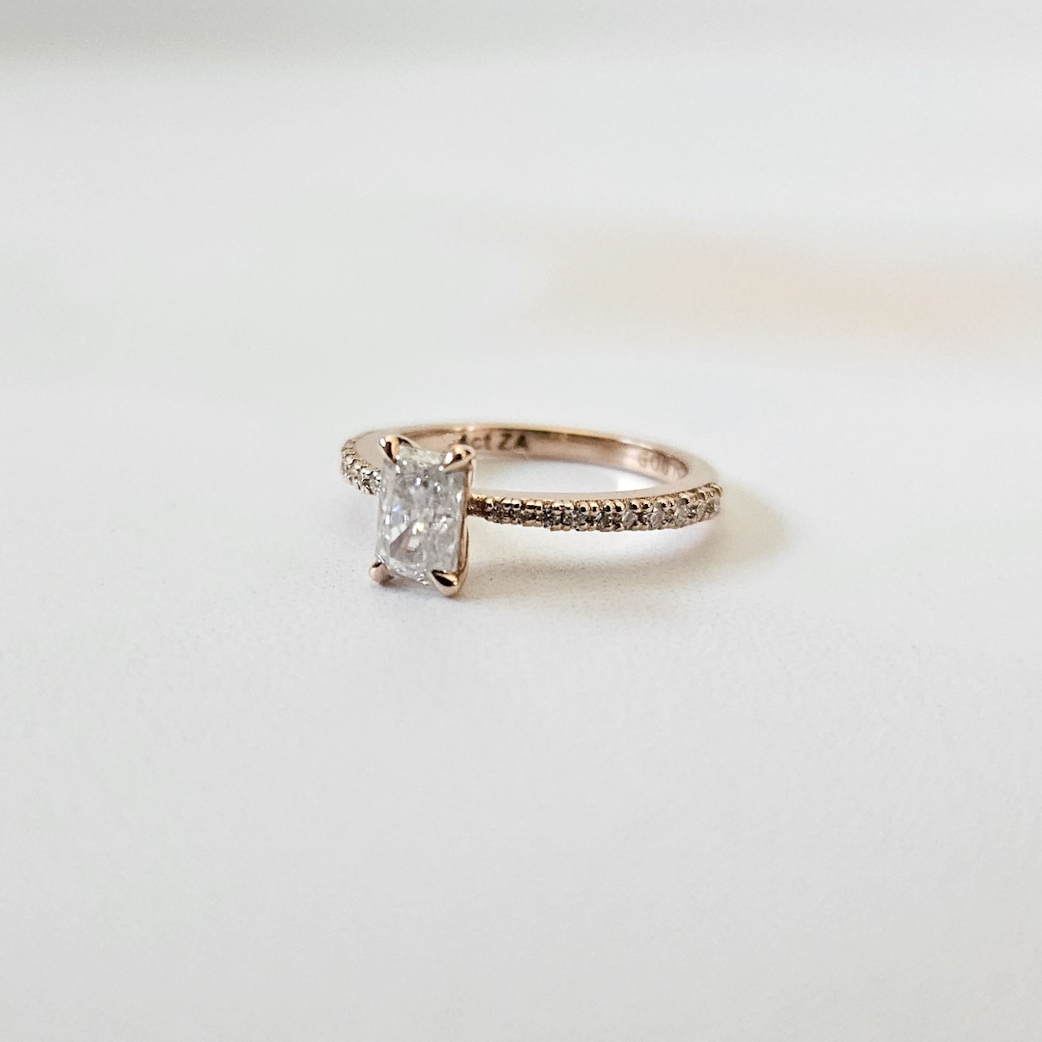 Petite Radiant Cut Micropave Ring