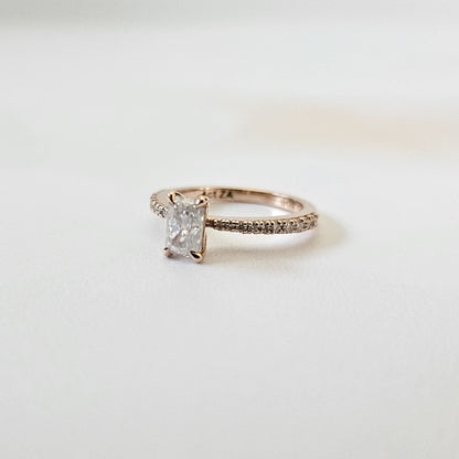 Petite Radiant Cut Micropave Ring