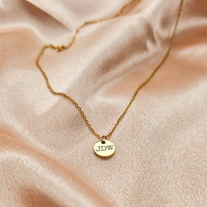 Gold Mini Disc Necklace