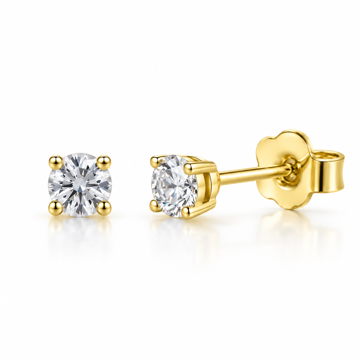 0.1ct Four Prong Moissanite Studs