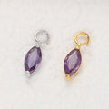 Purple Marquise | Stainless Steel CZ Earring Charms