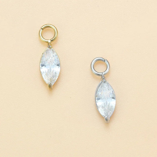 Marquise | Stainless Steel CZ Earring Charms