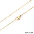 Gold chain with clasp on a white background
