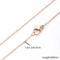 Rose gold chain with clasp on a white background