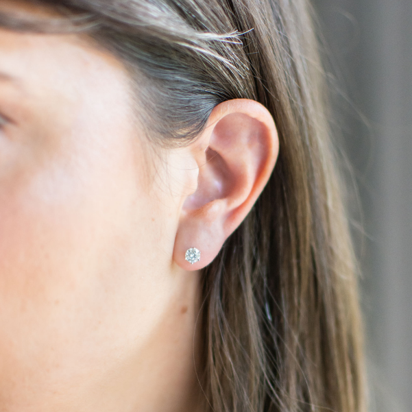 5mm Six Prong Moissanite Studs