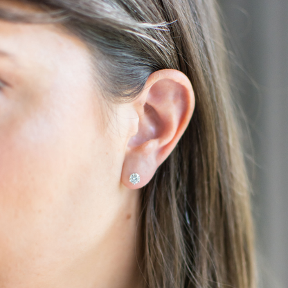 5mm Six Prong Moissanite Studs