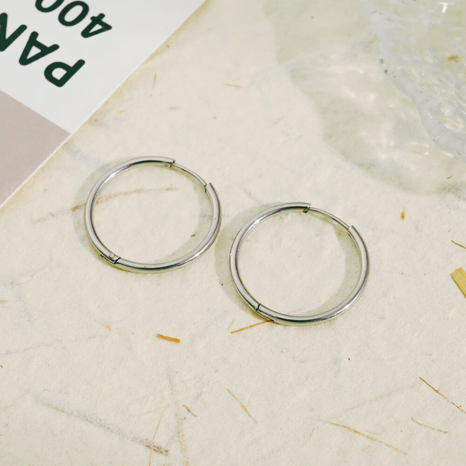 Silver Super Skinny Stainless Steel Sleepers